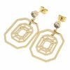 gold earrings made of stainless steel